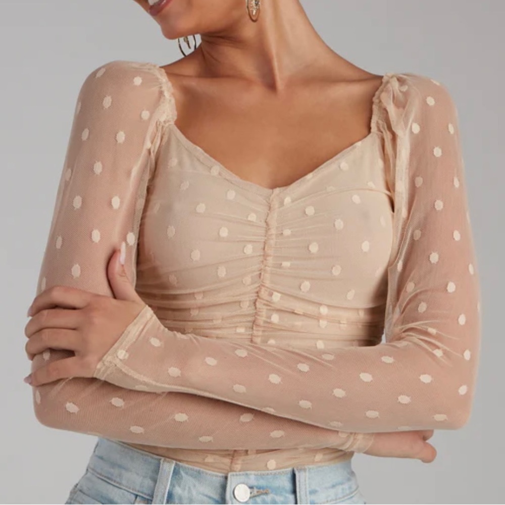 Windsor Polka Dot Bodysuit, Size L